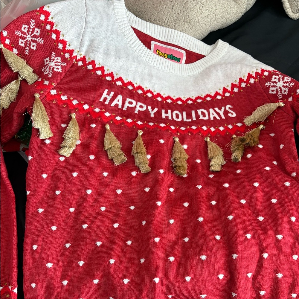 Woman or small youth ugly Christmas sweater